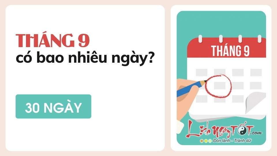 Thang 9 co bao nhieu ngay?