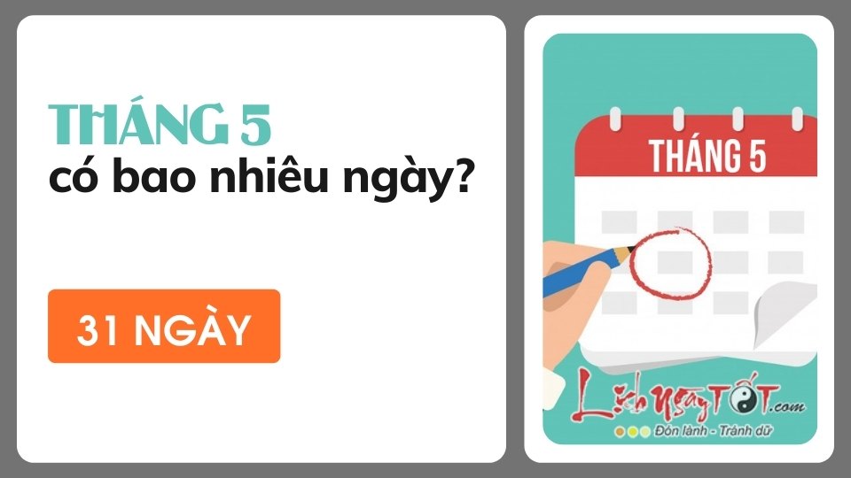 Thang 5 co bao nhieu ngay?