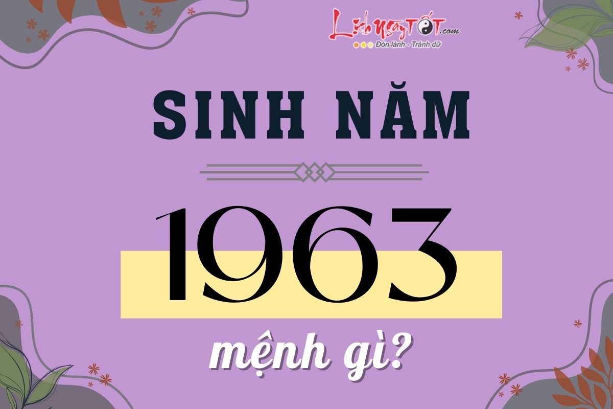 Sinh nam 1963 menh gi?