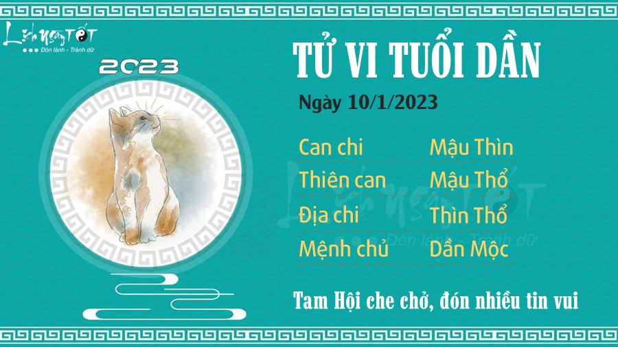 Tu vi hang ngay 10/1/2023 cua 12 con giap - Dan