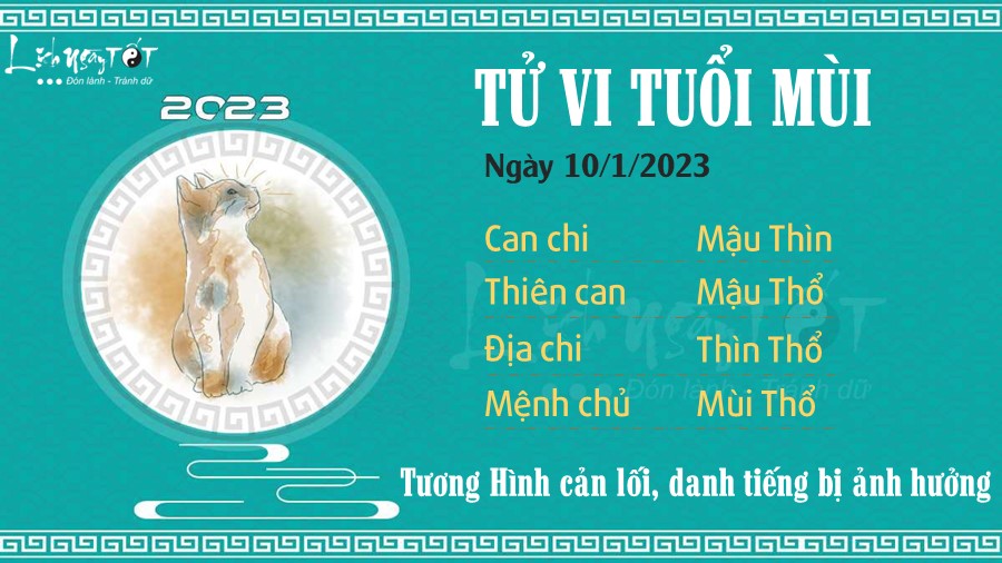 Tu vi hang ngay 10/1/2023 cua 12 con giap - Mui