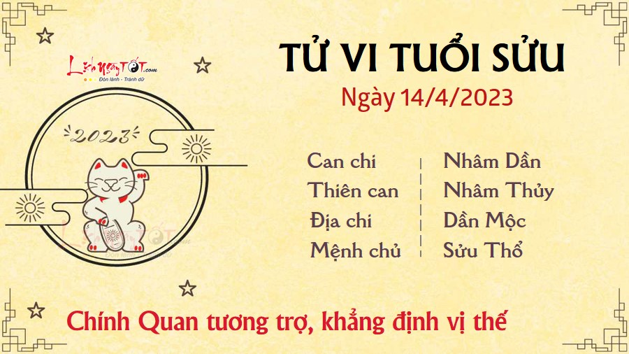 Tu vi hang ngay 14/4/2023 - Suu