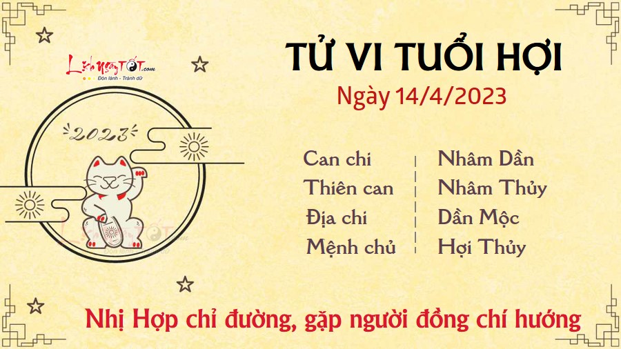 Tu vi hang ngay 14/4/2023 - Hoi