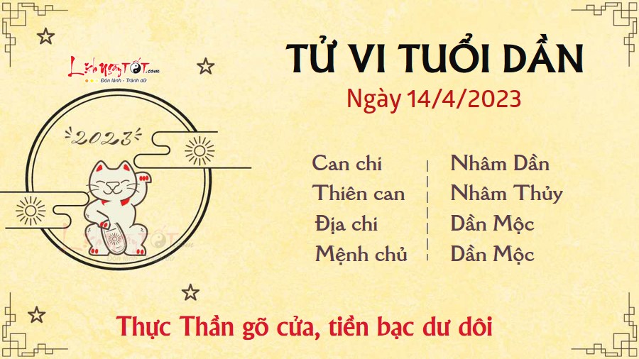 Tu vi hang ngay 14/4/2023 - Dan