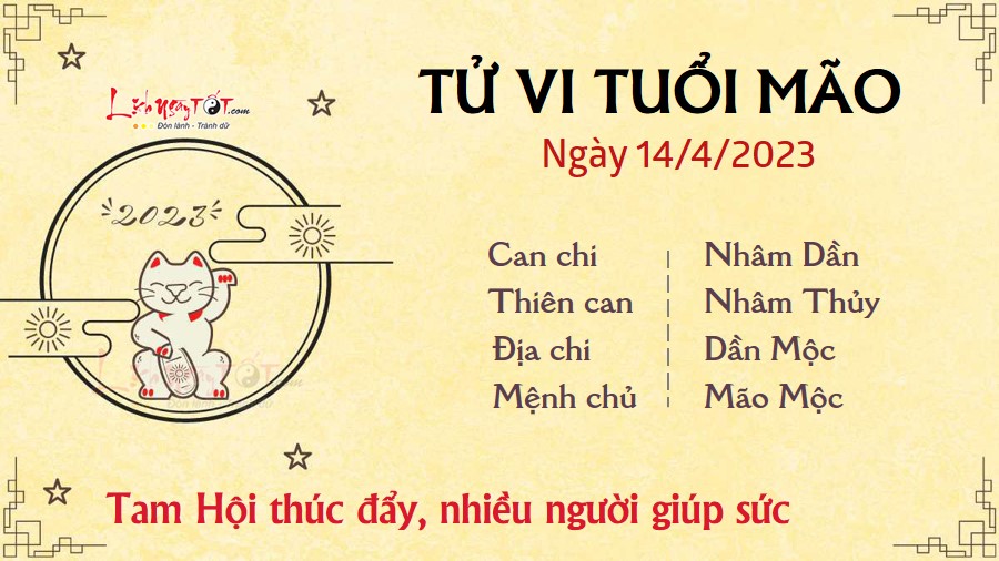 Tu vi hang ngay 14/4/2023 - Mao