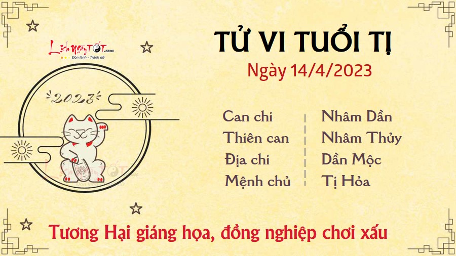 Tu vi hang ngay 14/4/2023 - Ti