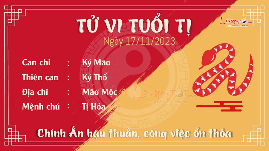 Tu vi hang ngay 17/11/2023 cua 12 con giap - Tuoi Ti