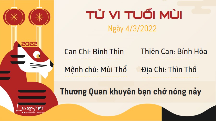 Tu vi ngay 4/3/2022 cua 12 con giap - Mui