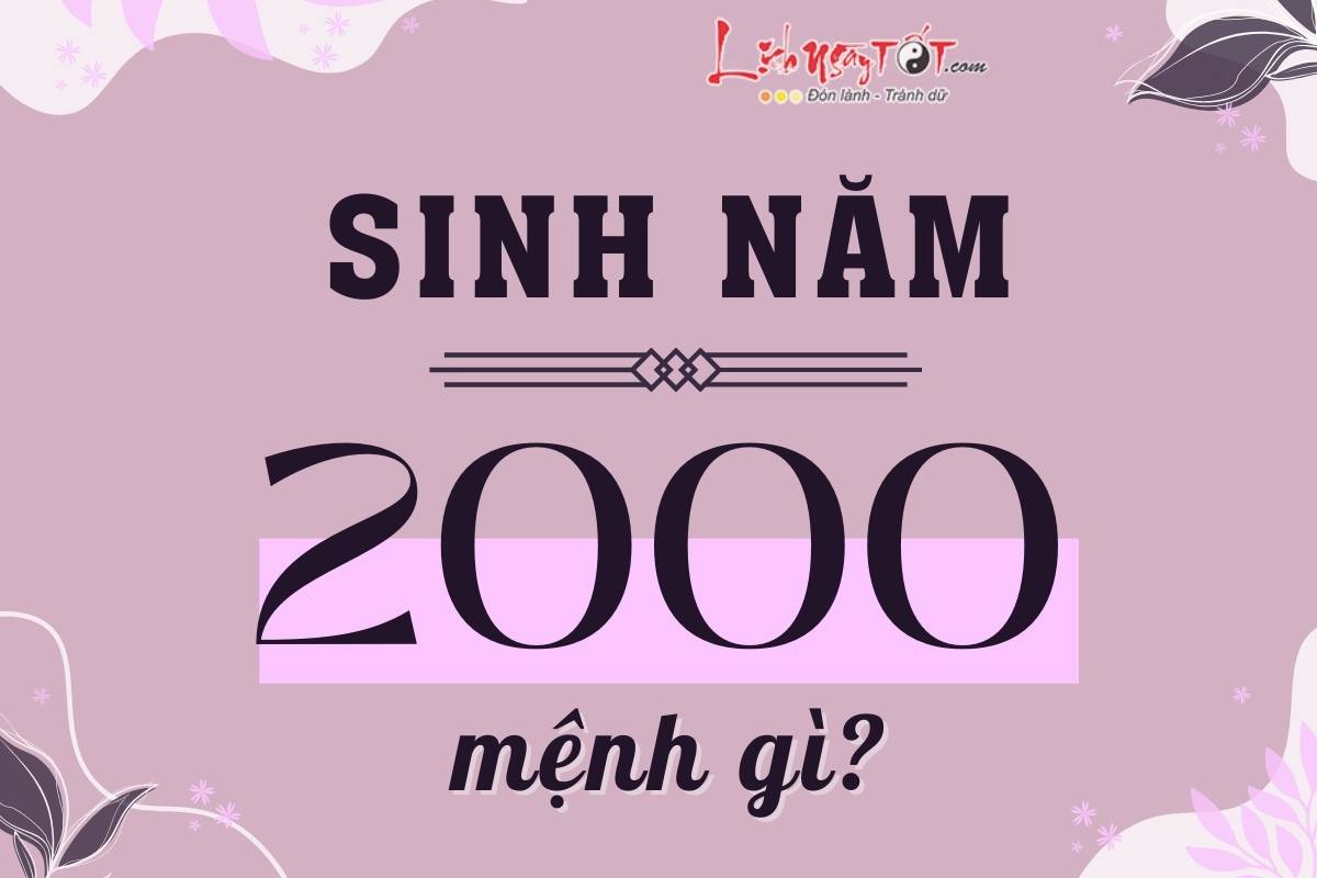 Sinh nam 2000 menh gi