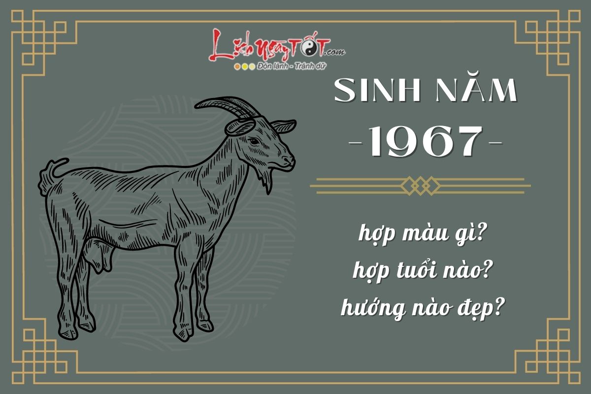 Sinh nam 1967 - tuoi Dinh Mui