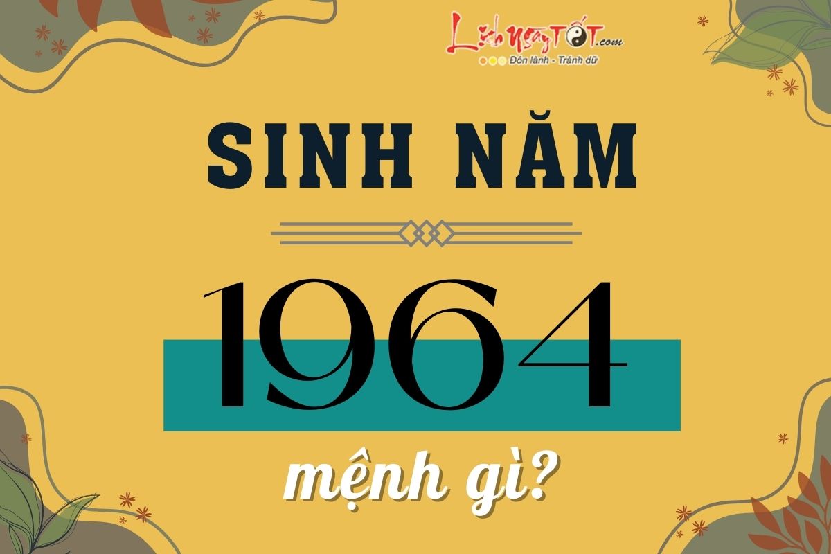 Sinh nam 1964 menh gi?