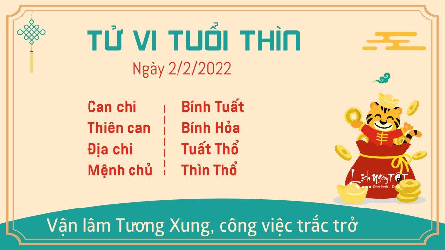 Tu vi ngay 2/2/2022 cua 12 con giap - Thin