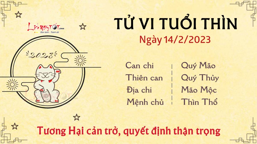 Tu vi hang ngay 14/2/2023 - Tuoi Thin