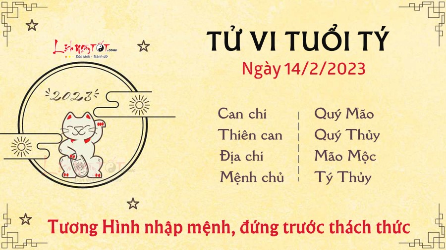 Tu vi hang ngay 14/2/2023 - Tuoi Ty