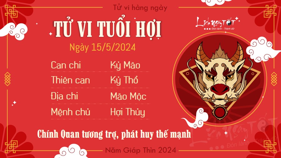 Tu vi hang ngay 15/5/2024 - Hoi