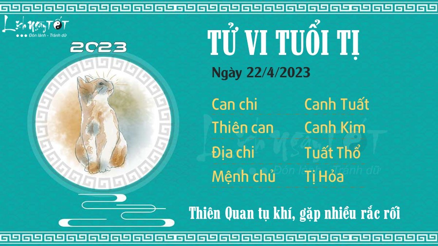 Tu vi hang ngay 22/4/2023 cua 12 con giap - Tuoi Ti