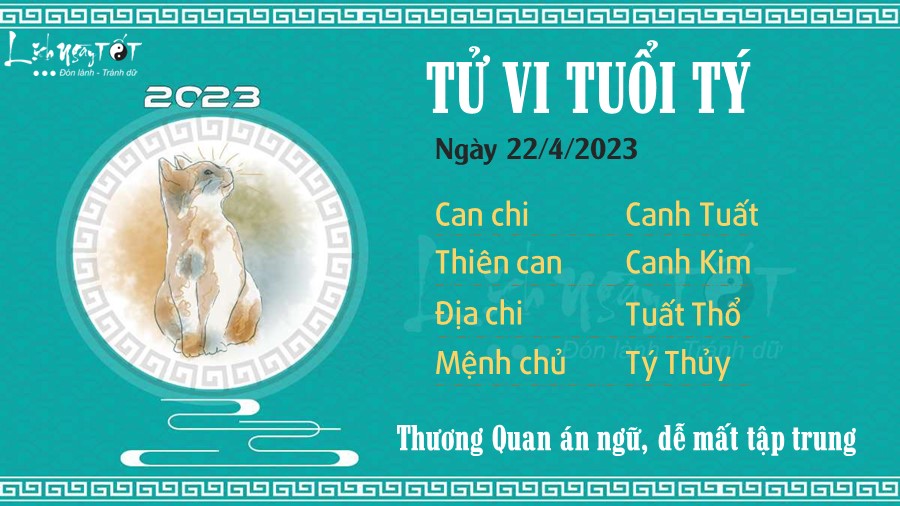 Tu vi hang ngay 22/4/2023 cua 12 con giap - Tuoi Ty