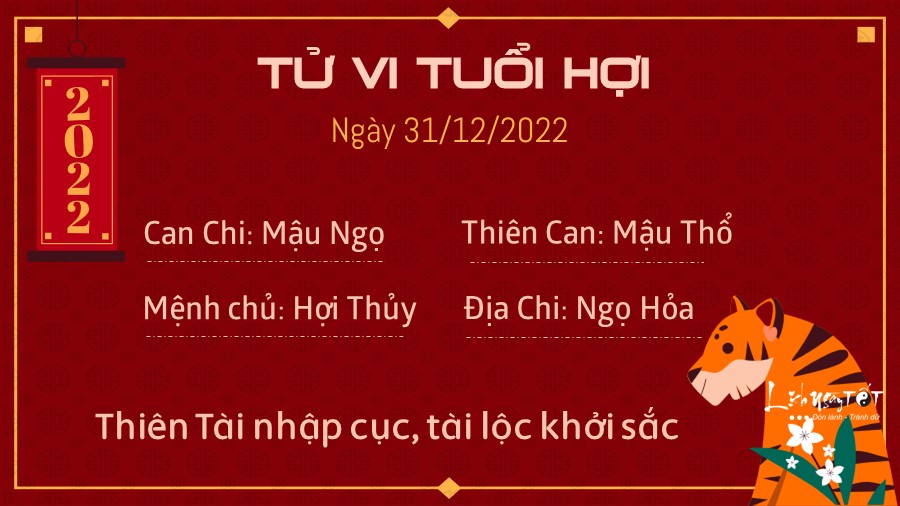 Tu vi hang ngay 31/12/2022 cua 12 con giap - Hoi