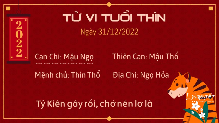 Tu vi hang ngay 31/12/2022 cua 12 con giap - Thin