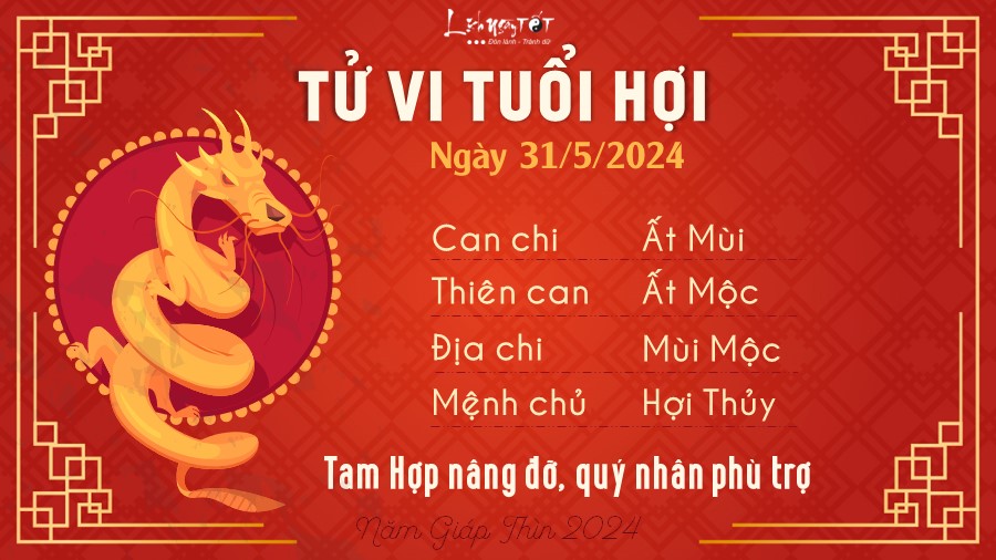 Tu vi hang ngay 31/5/2024 - Hoi