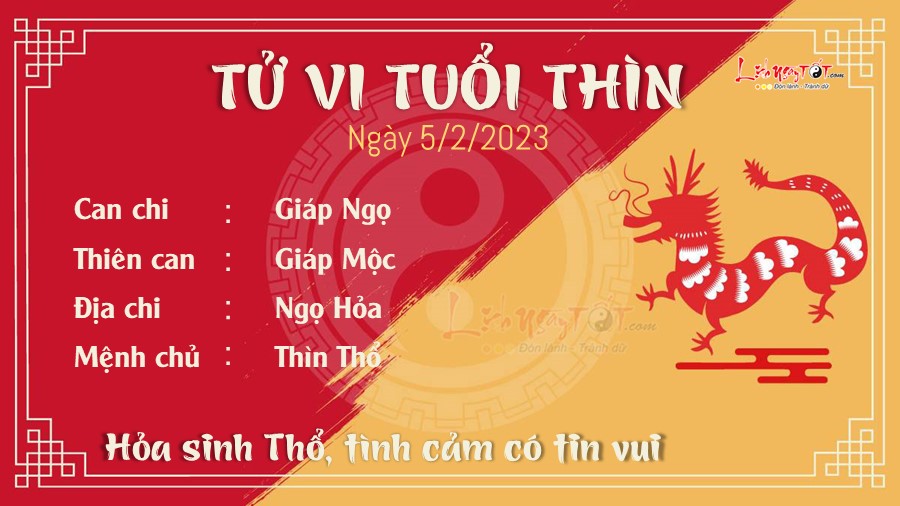 Tu vi hang ngay 5/2/2023 cua 12 con giap - Thin