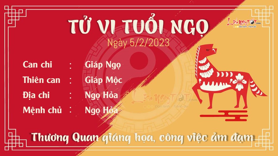 Tu vi hang ngay 5/2/2023 cua 12 con giap - Ngo