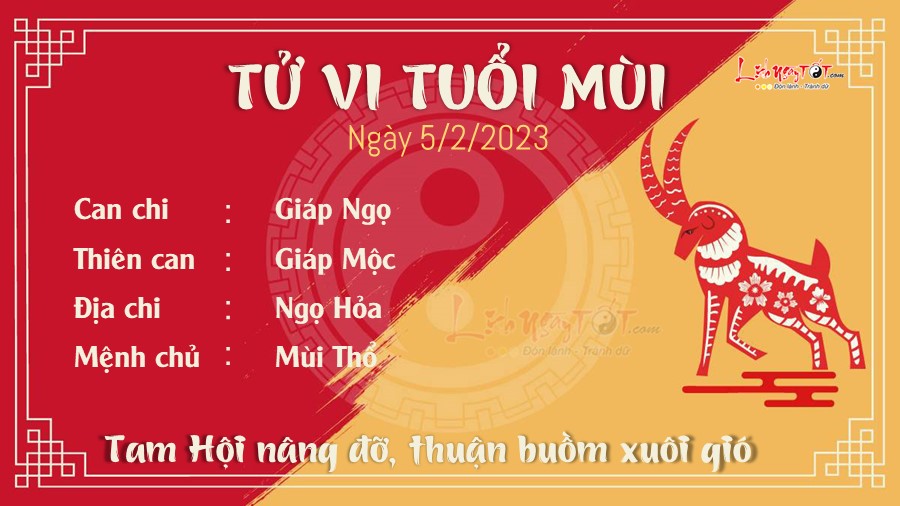 Tu vi hang ngay 5/2/2023 cua 12 con giap - Mui