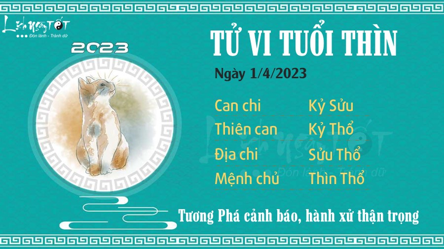 Tu vi hang ngay 1/4/2023 cua 12 con giap - Thin