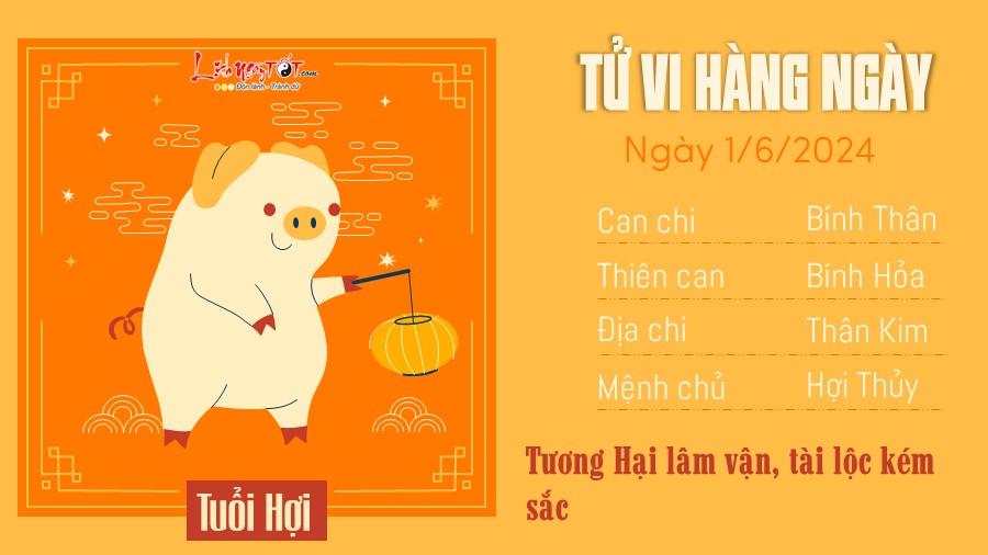 Tu vi hang ngay 1/6/2024 tuoi Hoi