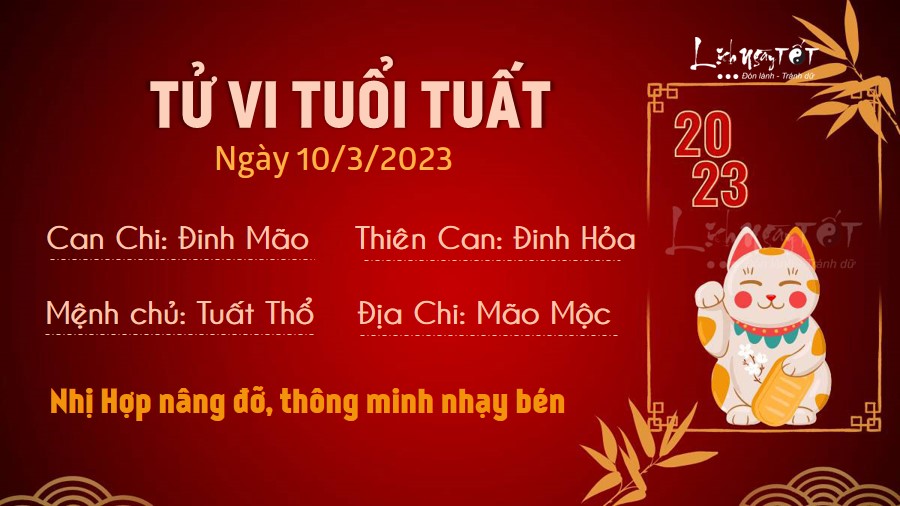 Tu vi hang ngay 10/3/2023 - Tuat