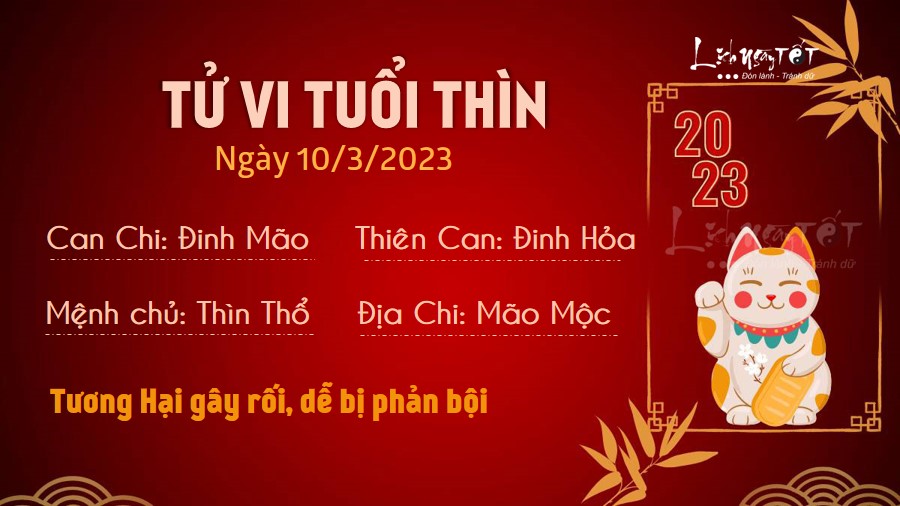 Tu vi hang ngay 10/3/2023 - Thin