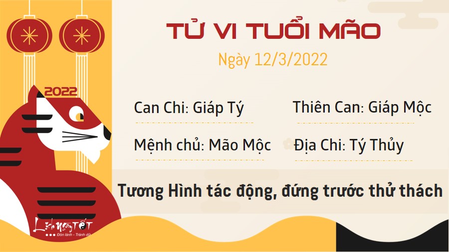 Tu vi ngay 12/3/2022 cua 12 con giap - Tuoi Mao