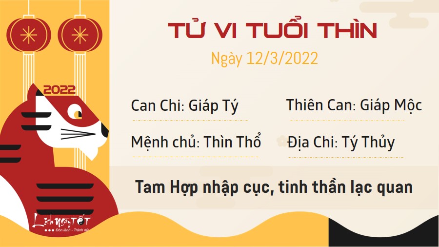 Tu vi ngay 12/3/2022 cua 12 con giap - Tuoi Thin