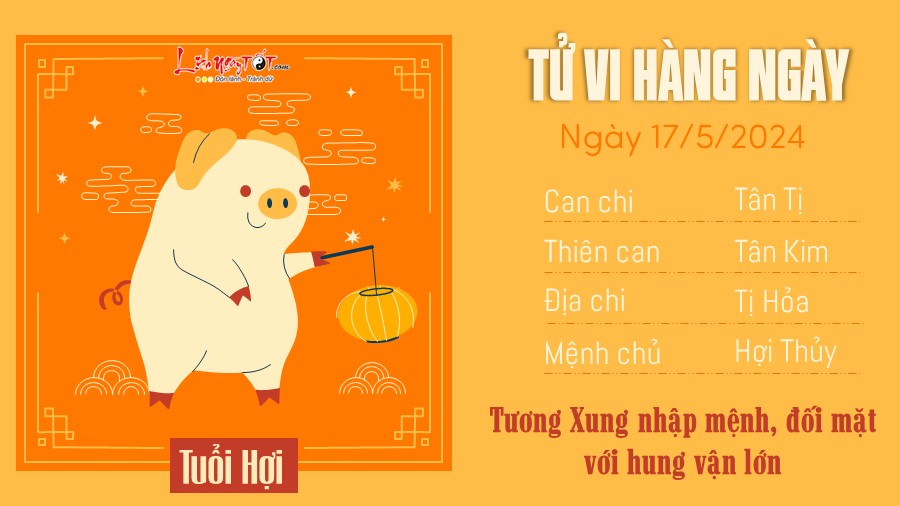 Tu vi hang ngay 17/5/2024 - Hoi