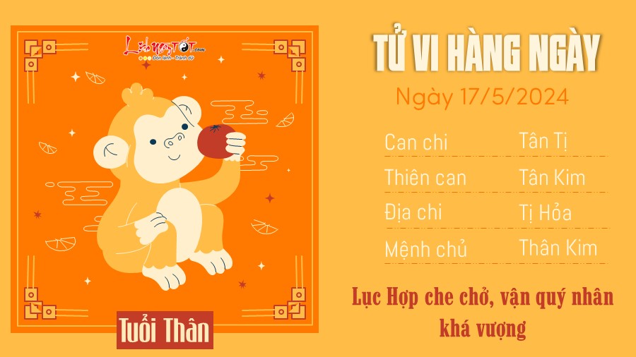 Tu vi hang ngay 17/5/2024 - Than