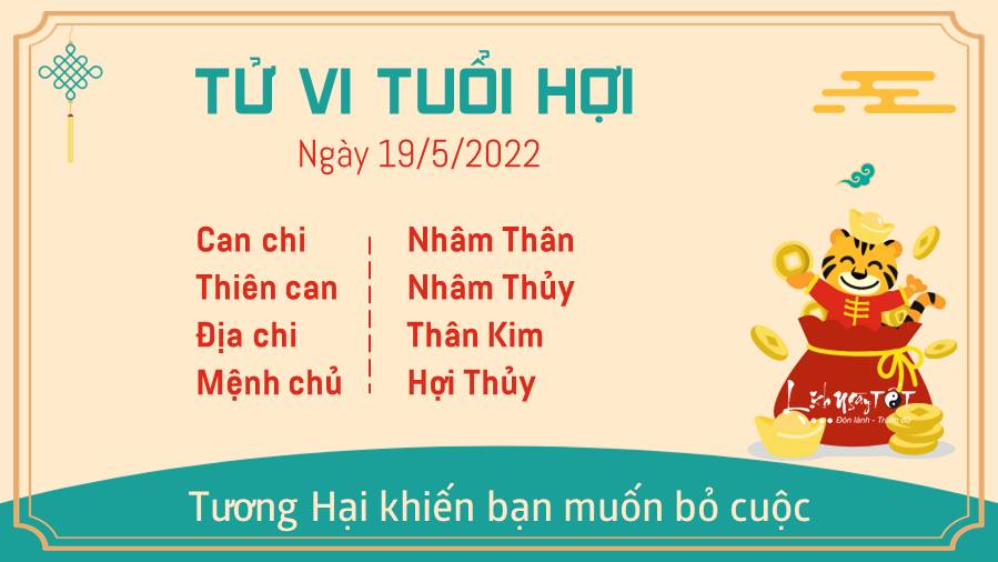 Tu vi ngay 19/5/2022 cua 12 con giap - Hoi