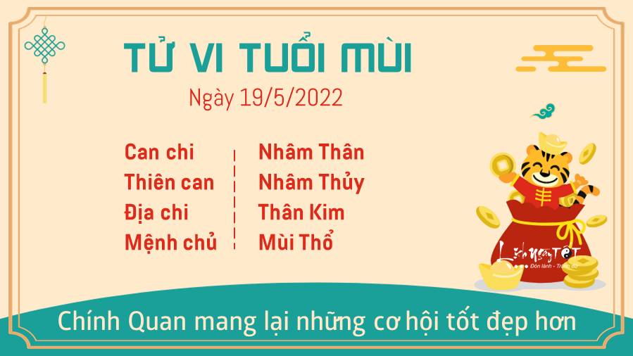 Tu vi ngay 19/5/2022 cua 12 con giap - Mui