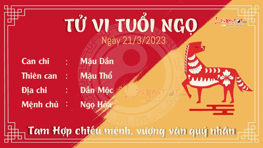 Tu vi hang ngay 21/3/2023 cua 12 con giap - Ngo