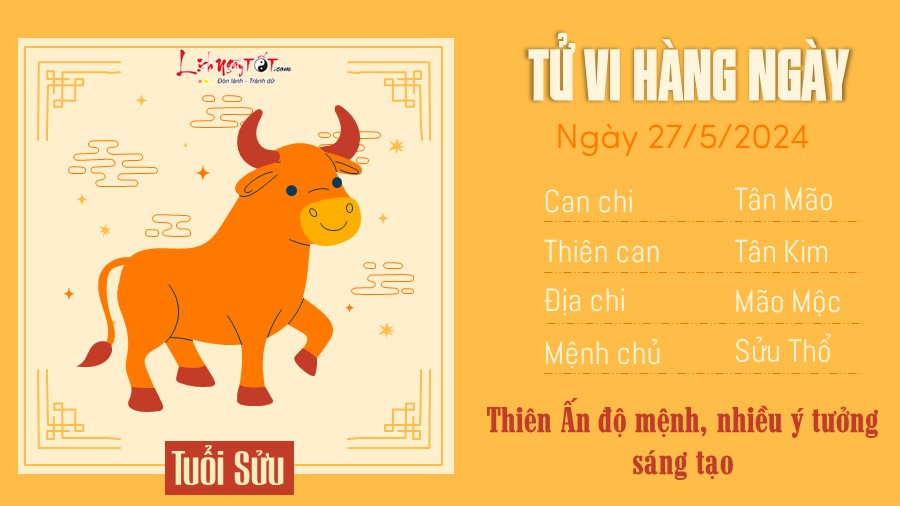 Tu vi hang ngay 27/5/2024 - Suu