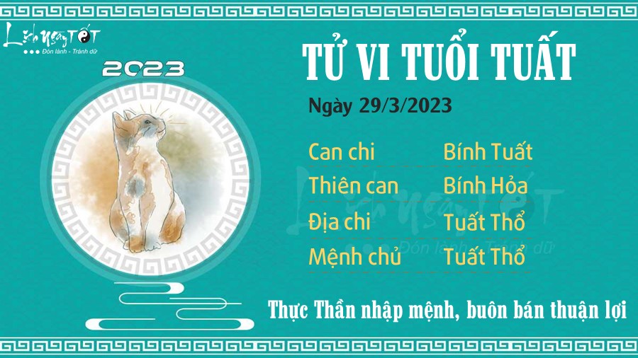 Tu vi hang ngay 29/3/2023 - Tuoi Tuat