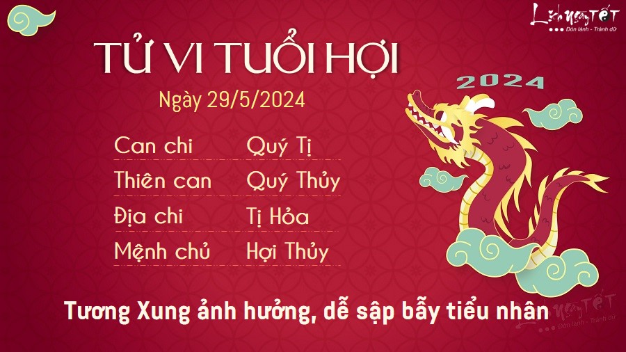 Tu vi hang ngay 29/5/2024 - Hoi