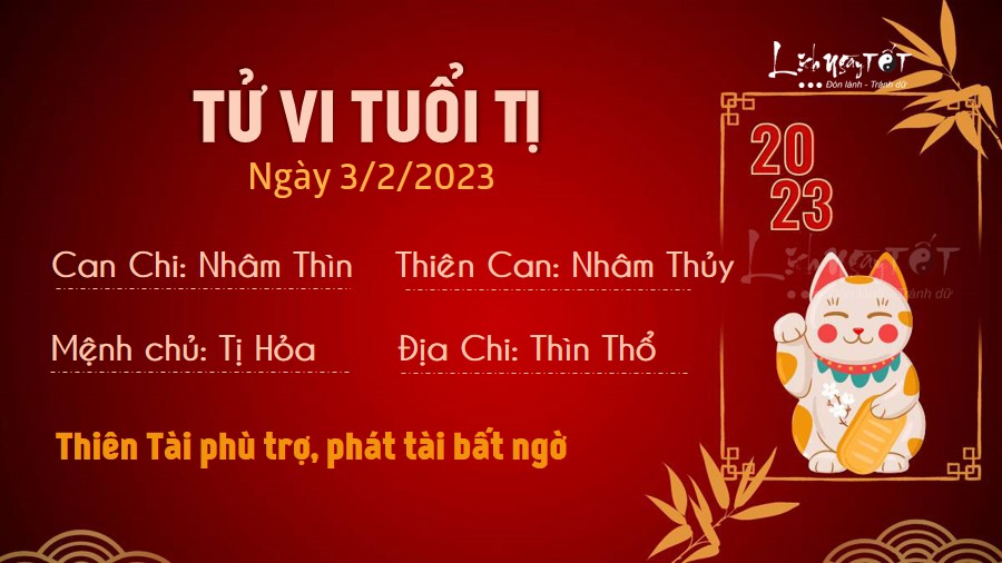 Tu vi hang ngay 3/2/2023 - Ti