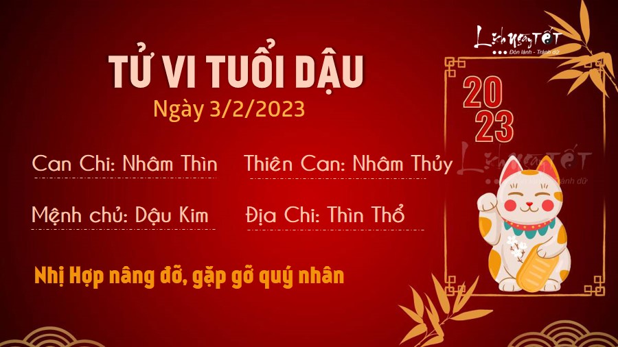 Tu vi hang ngay 3/2/2023 - Dau