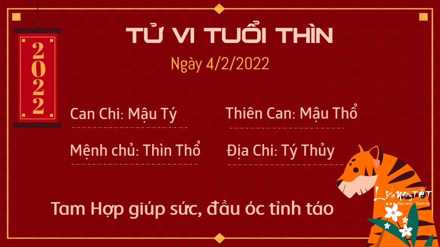 Tu vi ngay 4/2/2022 cua 12 con giap - Thin