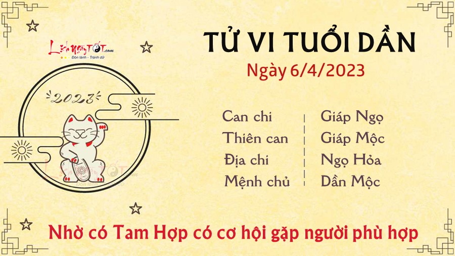 Tu vi hang ngay 6/4/2023 cua 12 con giap - tuoi Dan