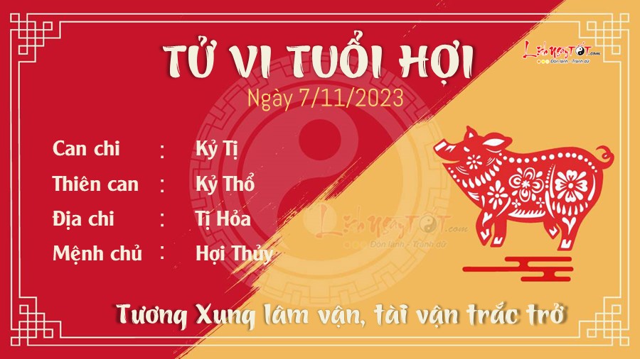 Tu vi hang ngay 7/11/2023 tuoi Hoi