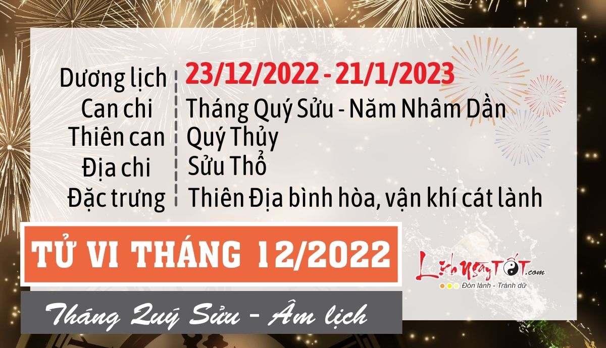 Tong quan tu vi thang 12/2022 am lich cua 12 con giap