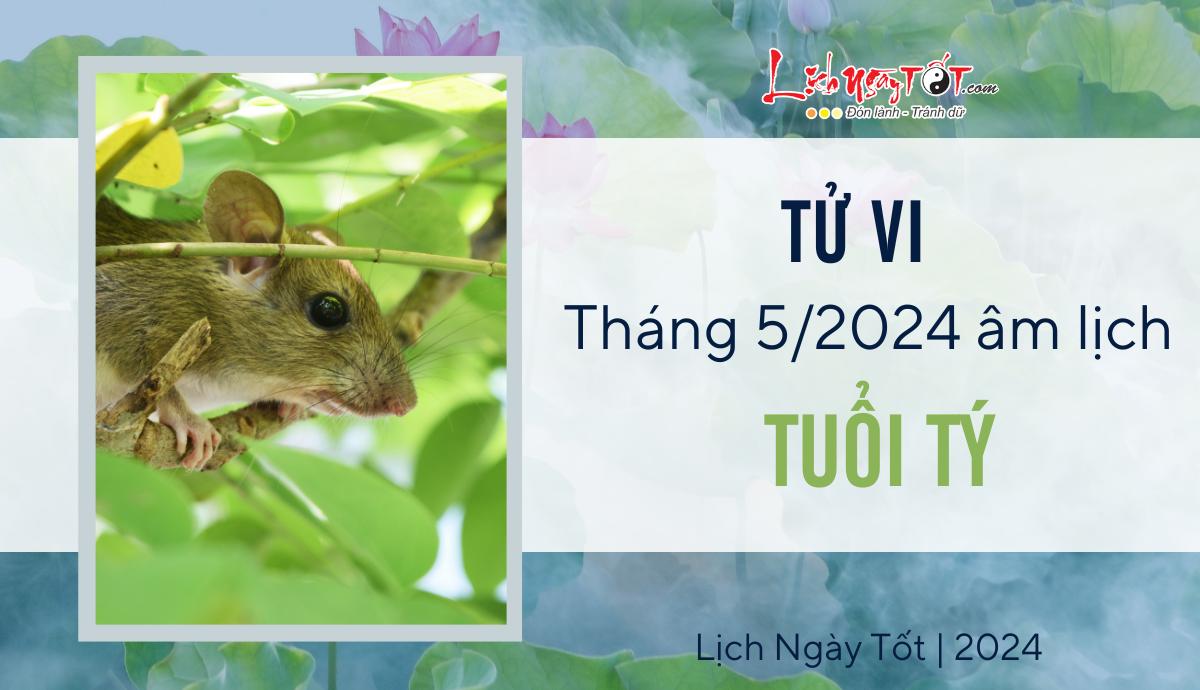 tu vi thang 5/2024 tuoi Ty am lich