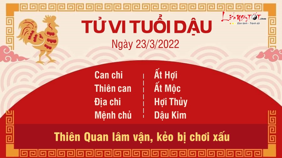 Tu vi ngay 23/3/2022 cua 12 con giap - Dau