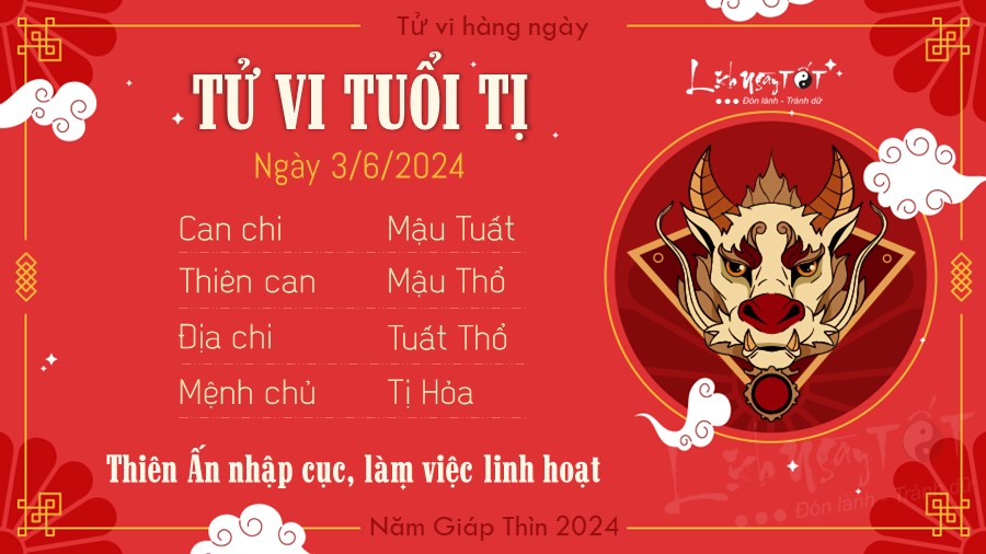 Tu vi hang ngay 3/6/2024 - Ti